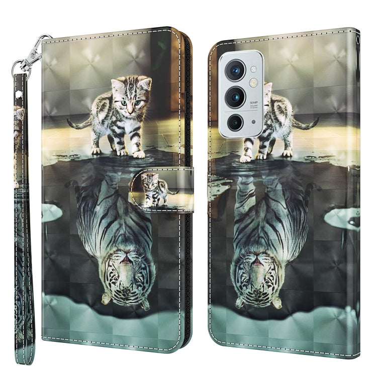 3D Painting Pattern TPU + PU Leather Phone Case, For OnePlus 9RT 5G, For OnePlus Nord 2 5G