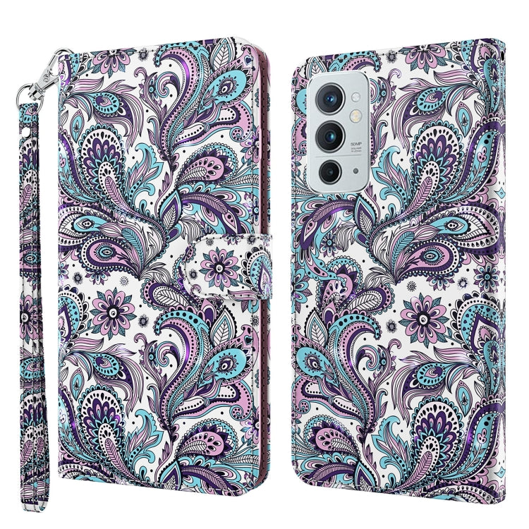 3D Painting Pattern TPU + PU Leather Phone Case, For OnePlus 9RT 5G, For OnePlus Nord 2 5G