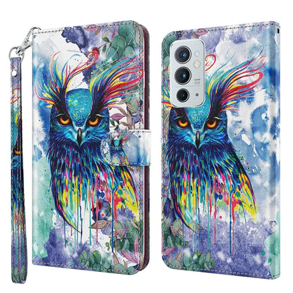 3D Painting Pattern TPU + PU Leather Phone Case, For OnePlus 9RT 5G, For OnePlus Nord 2 5G