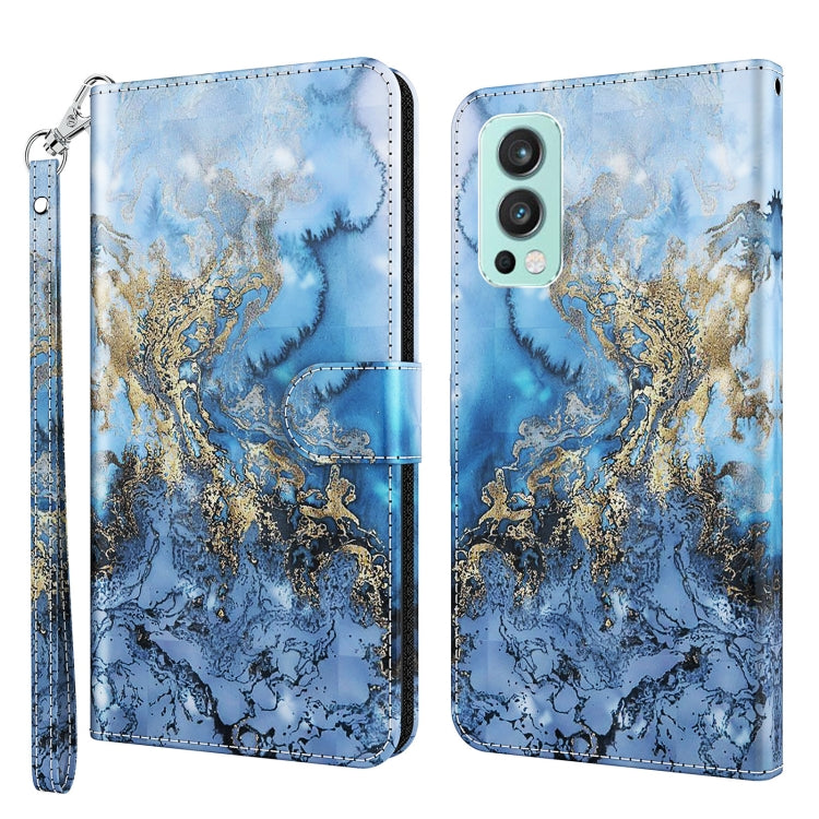 3D Painting Pattern TPU + PU Leather Phone Case, For OnePlus 9RT 5G, For OnePlus Nord 2 5G