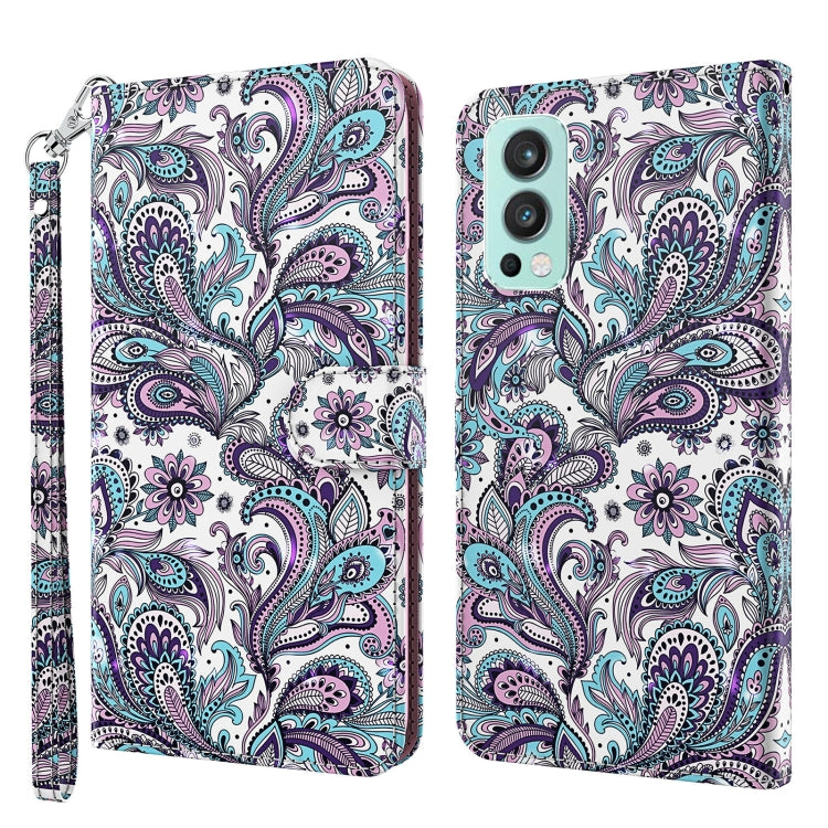 3D Painting Pattern TPU + PU Leather Phone Case, For OnePlus 9RT 5G, For OnePlus Nord 2 5G