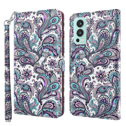 3D Painting Pattern TPU + PU Leather Phone Case, For OnePlus 9RT 5G, For OnePlus Nord 2 5G