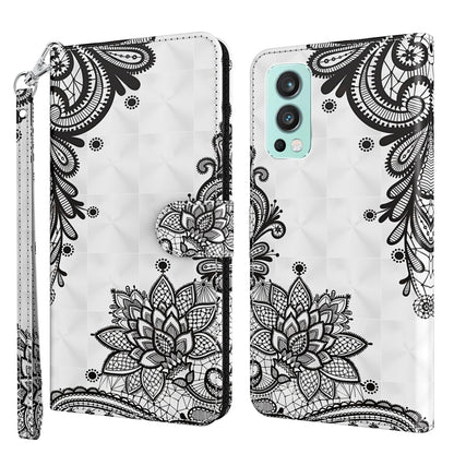 3D Painting Pattern TPU + PU Leather Phone Case, For OnePlus 9RT 5G, For OnePlus Nord 2 5G
