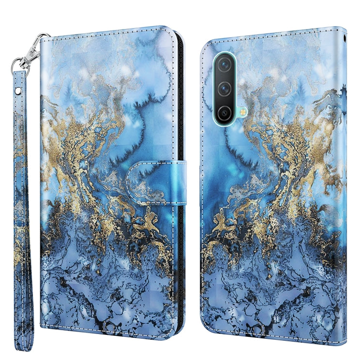 3D Painting Pattern TPU + PU Leather Phone Case, For OnePlus Nord CE 5G, For OnePlus Nord N200 5G