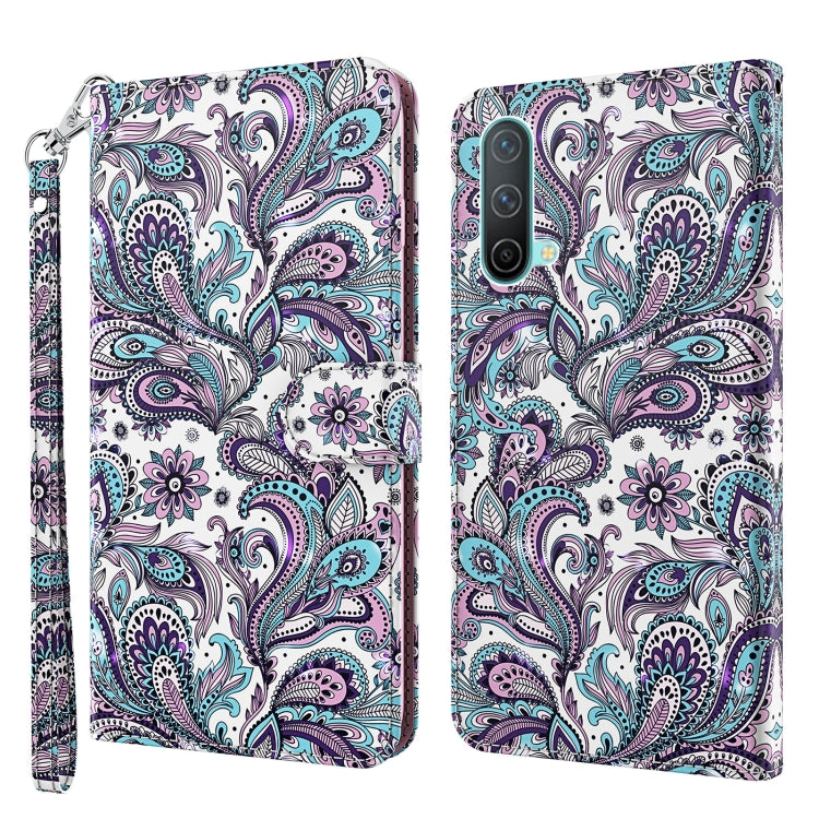 3D Painting Pattern TPU + PU Leather Phone Case, For OnePlus Nord CE 5G, For OnePlus Nord N200 5G