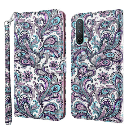 3D Painting Pattern TPU + PU Leather Phone Case, For OnePlus Nord CE 5G, For OnePlus Nord N200 5G