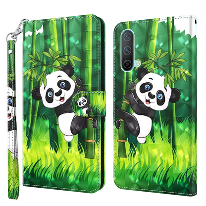 3D Painting Pattern TPU + PU Leather Phone Case, For OnePlus Nord CE 5G, For OnePlus Nord N200 5G