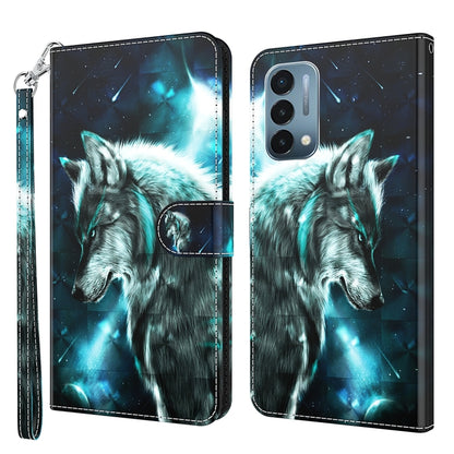 3D Painting Pattern TPU + PU Leather Phone Case, For OnePlus Nord CE 5G, For OnePlus Nord N200 5G