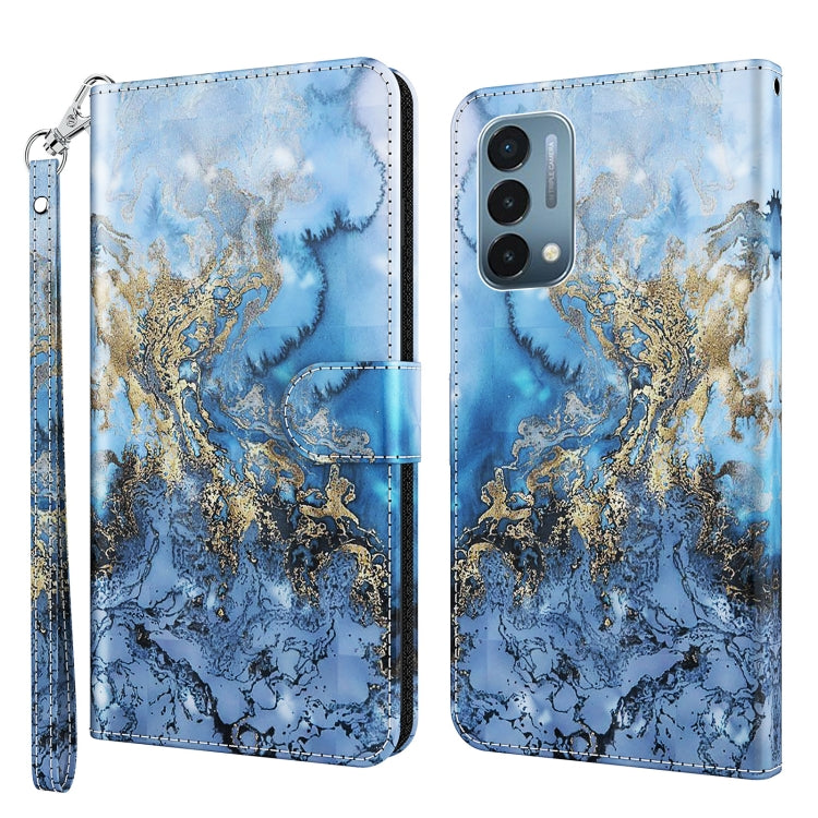 3D Painting Pattern TPU + PU Leather Phone Case, For OnePlus Nord CE 5G, For OnePlus Nord N200 5G