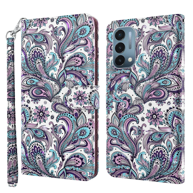 3D Painting Pattern TPU + PU Leather Phone Case, For OnePlus Nord CE 5G, For OnePlus Nord N200 5G