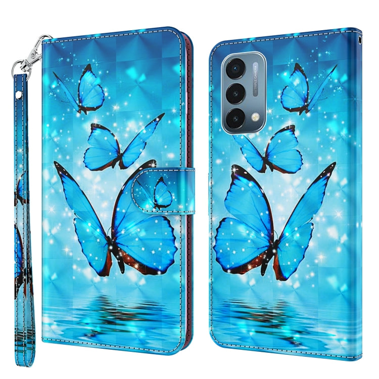 3D Painting Pattern TPU + PU Leather Phone Case, For OnePlus Nord CE 5G, For OnePlus Nord N200 5G