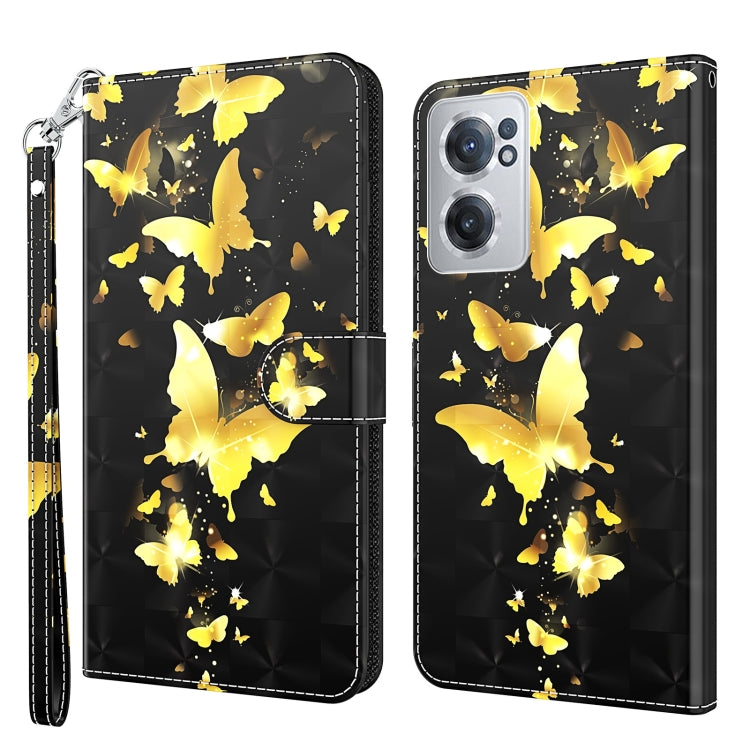 3D Painting Pattern TPU + PU Leather Phone Case, For OnePlus Nord CE 2 5G, For OnePlus 10 Pro