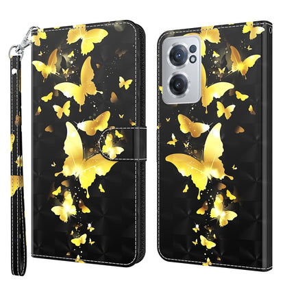 3D Painting Pattern TPU + PU Leather Phone Case, For OnePlus Nord CE 2 5G, For OnePlus 10 Pro