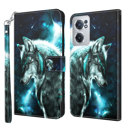 3D Painting Pattern TPU + PU Leather Phone Case, For OnePlus Nord CE 2 5G, For OnePlus 10 Pro