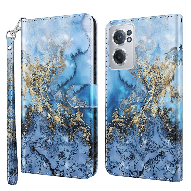 3D Painting Pattern TPU + PU Leather Phone Case, For OnePlus Nord CE 2 5G, For OnePlus 10 Pro