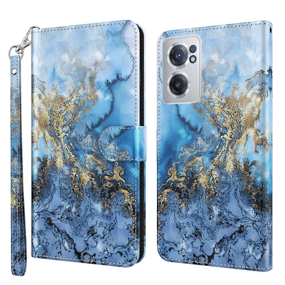 3D Painting Pattern TPU + PU Leather Phone Case, For OnePlus Nord CE 2 5G, For OnePlus 10 Pro