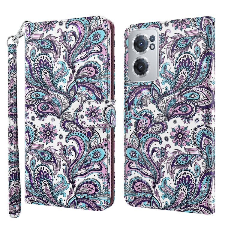 3D Painting Pattern TPU + PU Leather Phone Case, For OnePlus Nord CE 2 5G, For OnePlus 10 Pro