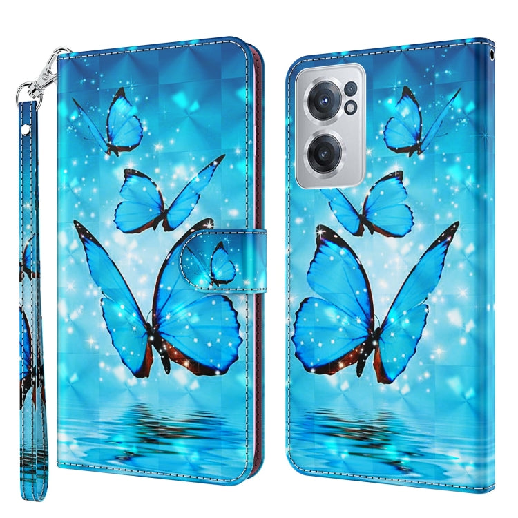 3D Painting Pattern TPU + PU Leather Phone Case, For OnePlus Nord CE 2 5G, For OnePlus 10 Pro