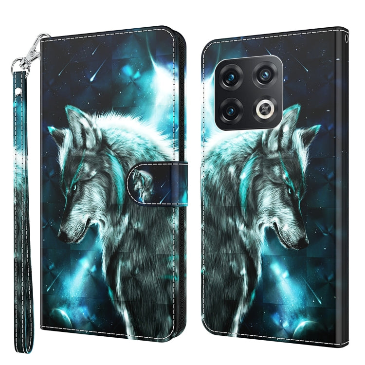 3D Painting Pattern TPU + PU Leather Phone Case, For OnePlus Nord CE 2 5G, For OnePlus 10 Pro