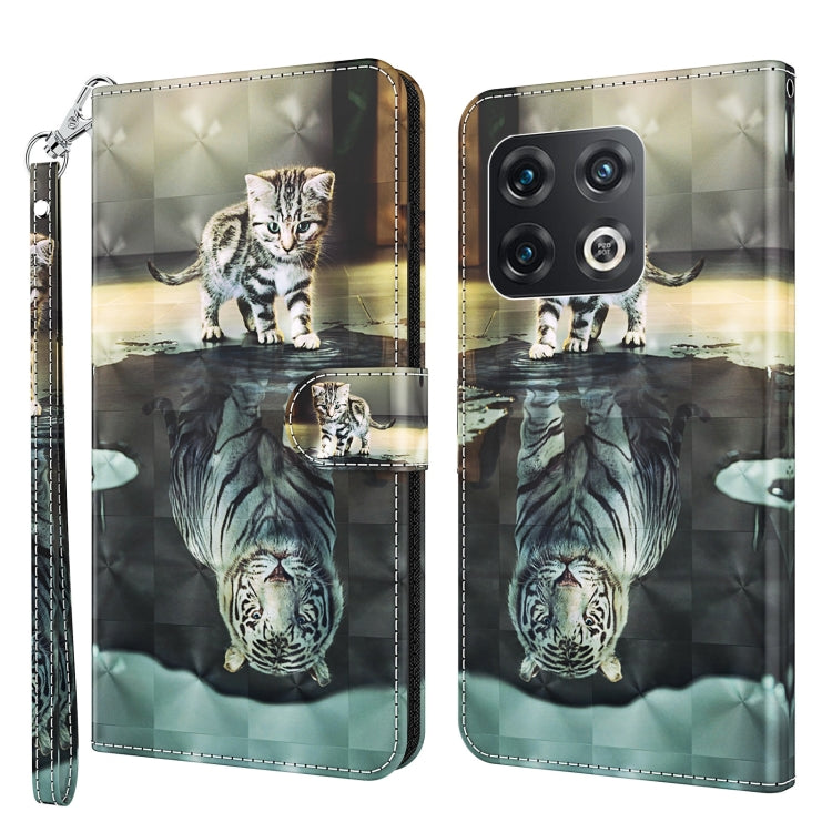 3D Painting Pattern TPU + PU Leather Phone Case, For OnePlus Nord CE 2 5G, For OnePlus 10 Pro