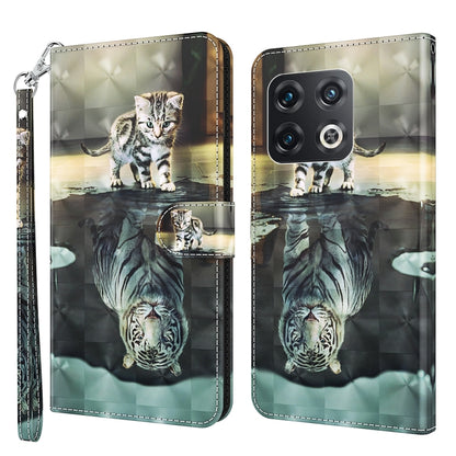 3D Painting Pattern TPU + PU Leather Phone Case, For OnePlus Nord CE 2 5G, For OnePlus 10 Pro