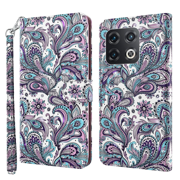 3D Painting Pattern TPU + PU Leather Phone Case, For OnePlus Nord CE 2 5G, For OnePlus 10 Pro