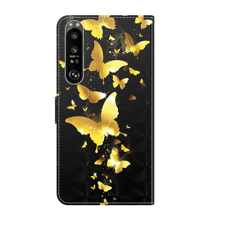 3D Painting Pattern TPU + PU Leather Phone Case, For Sony Xperia 1 II, For Sony Xperia 1 III