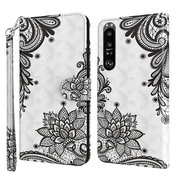 3D Painting Pattern TPU + PU Leather Phone Case, For Sony Xperia 1 II, For Sony Xperia 1 III