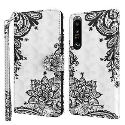 3D Painting Pattern TPU + PU Leather Phone Case, For Sony Xperia 1 II, For Sony Xperia 1 III
