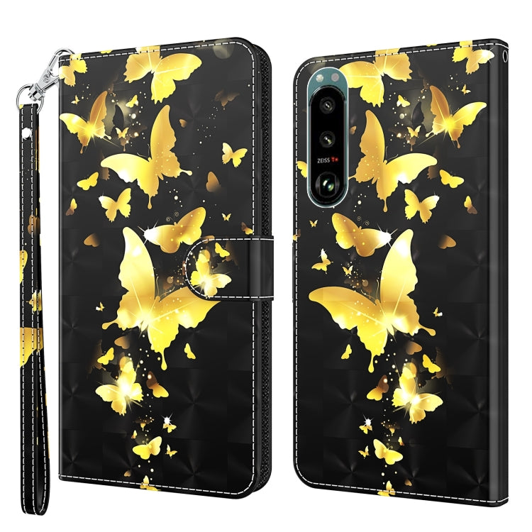 3D Painting Pattern TPU + PU Leather Phone Case, For Sony Xperia 5 II, For Sony Xperia 10 II