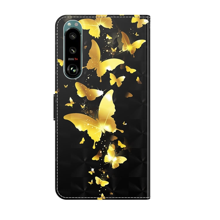 3D Painting Pattern TPU + PU Leather Phone Case, For Sony Xperia 5 II, For Sony Xperia 10 II