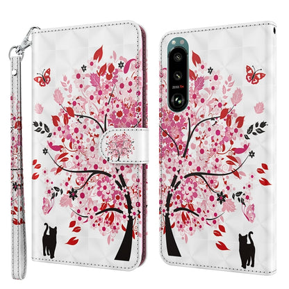 3D Painting Pattern TPU + PU Leather Phone Case, For Sony Xperia 5 III