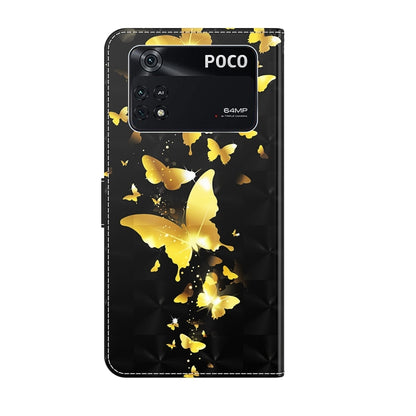 3D Painting Pattern TPU + PU Leather Phone Case, For Xiaomi Poco M4 Pro, For Xiaomi Poco X4 Pro 5G