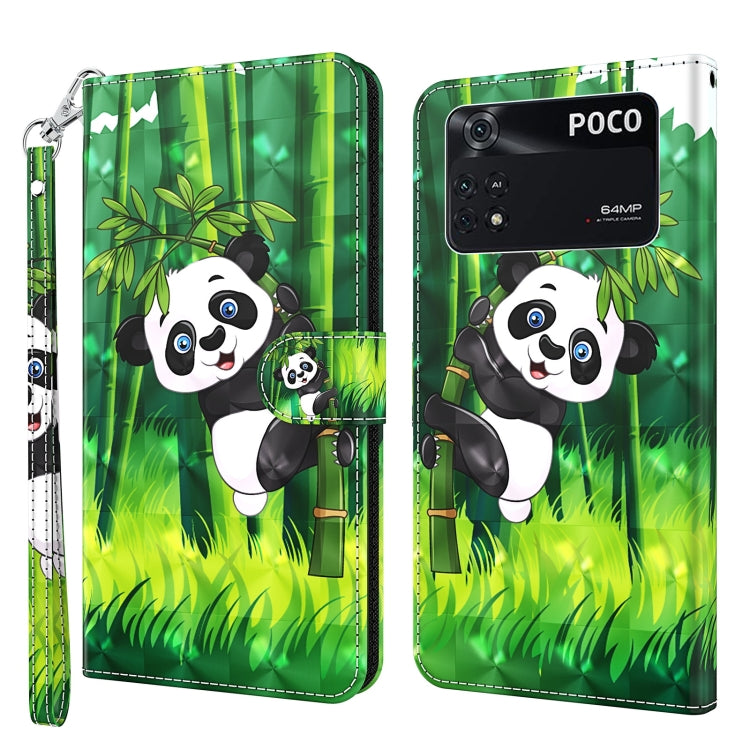 3D Painting Pattern TPU + PU Leather Phone Case, For Xiaomi Poco M4 Pro, For Xiaomi Poco X4 Pro 5G