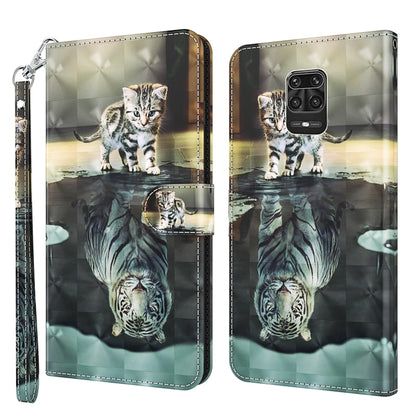 3D Painting Pattern TPU + PU Leather Phone Case, For Xiaomi Redmi Note 10 Lite, For Xiaomi Redmi Note 11