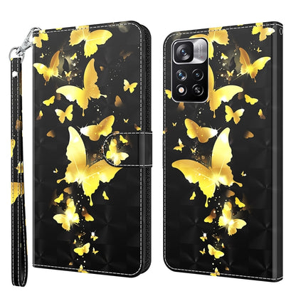 3D Painting Pattern TPU + PU Leather Phone Case, For Xiaomi Redmi Note 10 Lite, For Xiaomi Redmi Note 11