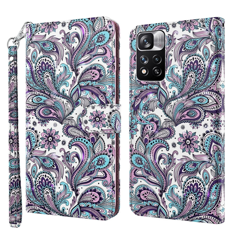 3D Painting Pattern TPU + PU Leather Phone Case, For Xiaomi Redmi Note 10 Lite, For Xiaomi Redmi Note 11