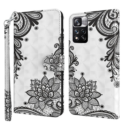 3D Painting Pattern TPU + PU Leather Phone Case, For Xiaomi Redmi Note 10 Lite, For Xiaomi Redmi Note 11
