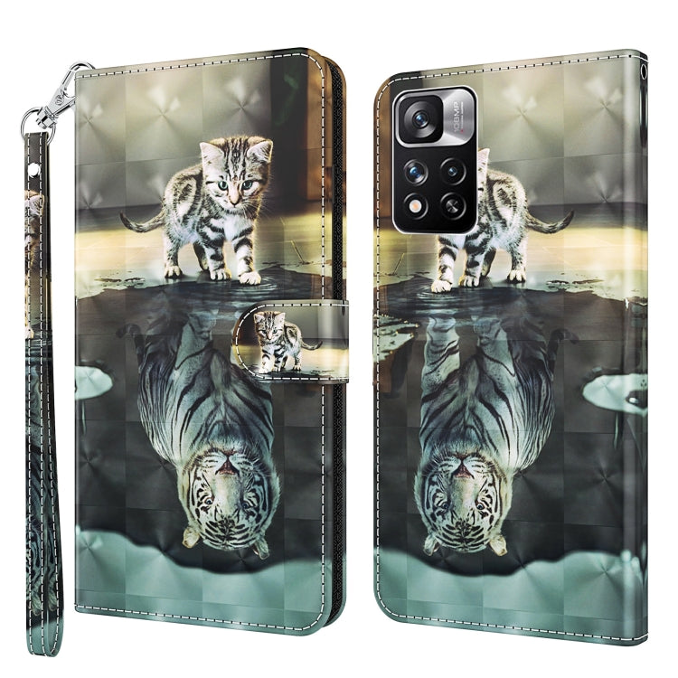 3D Painting Pattern TPU + PU Leather Phone Case, For Xiaomi Redmi Note 11 Pro / 11 Pro+, For Xiaomi Redmi Note 8 2021