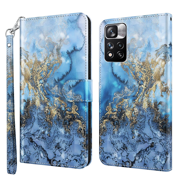 3D Painting Pattern TPU + PU Leather Phone Case, For Xiaomi Redmi Note 11 Pro / 11 Pro+, For Xiaomi Redmi Note 8 2021
