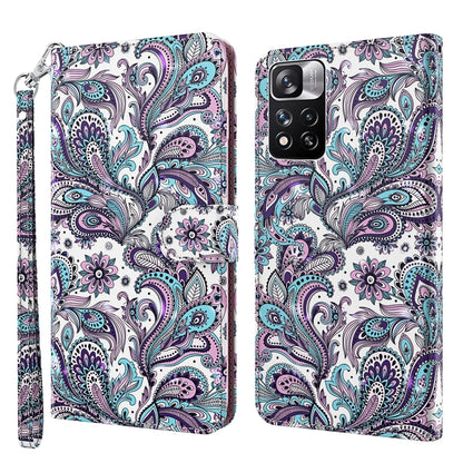 3D Painting Pattern TPU + PU Leather Phone Case, For Xiaomi Redmi Note 11 Pro / 11 Pro+, For Xiaomi Redmi Note 8 2021