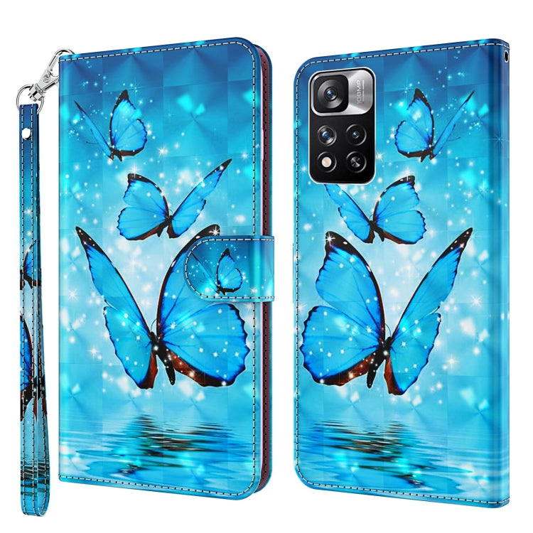 3D Painting Pattern TPU + PU Leather Phone Case, For Xiaomi Redmi Note 11 Pro / 11 Pro+, For Xiaomi Redmi Note 8 2021