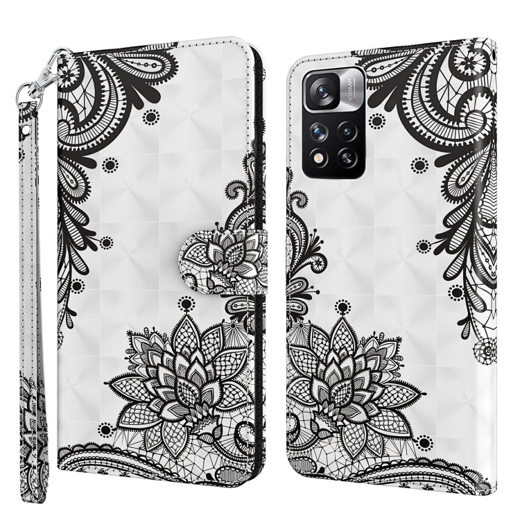 3D Painting Pattern TPU + PU Leather Phone Case, For Xiaomi Redmi Note 11 Pro / 11 Pro+, For Xiaomi Redmi Note 8 2021