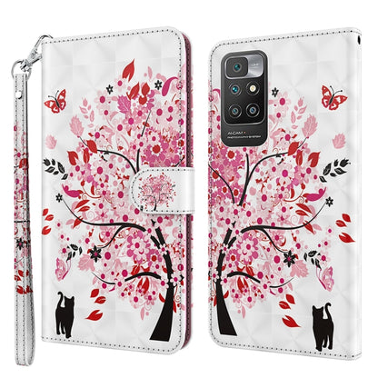 3D Painting Pattern TPU + PU Leather Phone Case, For Xiaomi Redmi 10, For Xiaomi Redmi 10C International Version