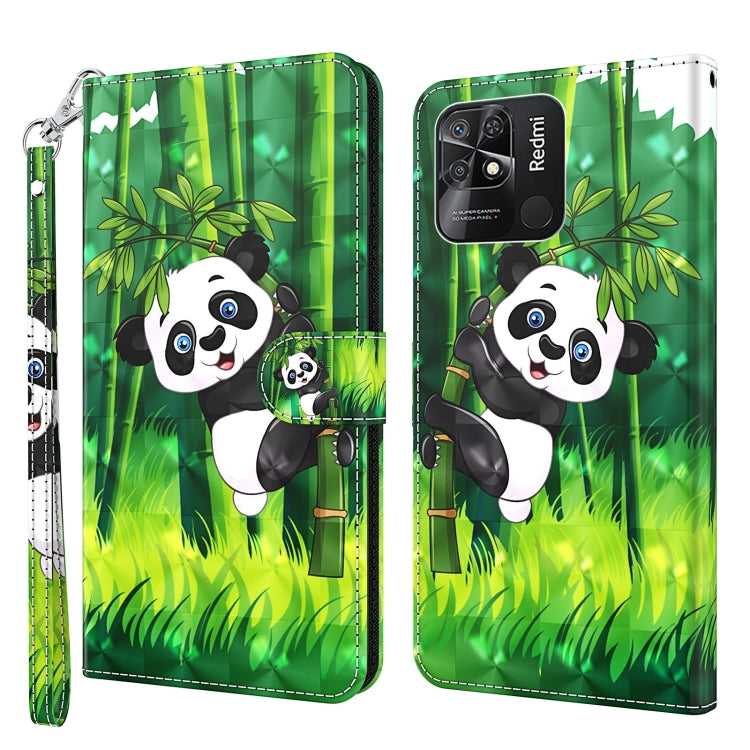 3D Painting Pattern TPU + PU Leather Phone Case, For Xiaomi Redmi 10, For Xiaomi Redmi 10C International Version