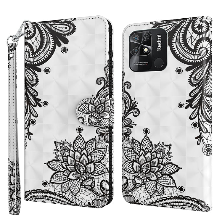3D Painting Pattern TPU + PU Leather Phone Case, For Xiaomi Redmi 10, For Xiaomi Redmi 10C International Version