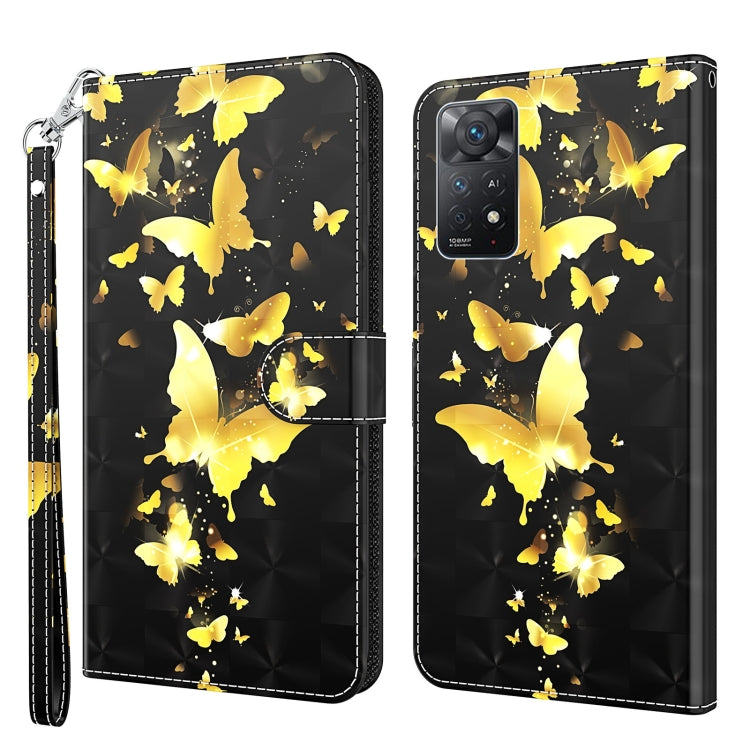 3D Painting Pattern TPU + PU Leather Phone Case, For Xiaomi Redmi Note 11 4G International, For Xiaomi Redmi Note 11 Pro 4G / 5G International Version