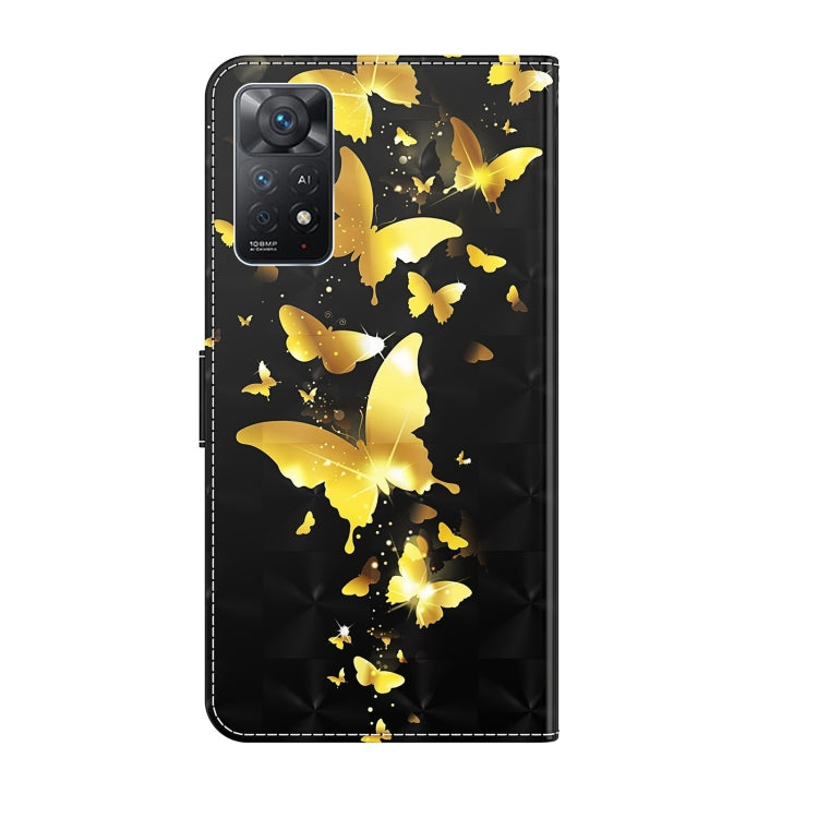 3D Painting Pattern TPU + PU Leather Phone Case, For Xiaomi Redmi Note 11 4G International, For Xiaomi Redmi Note 11 Pro 4G / 5G International Version