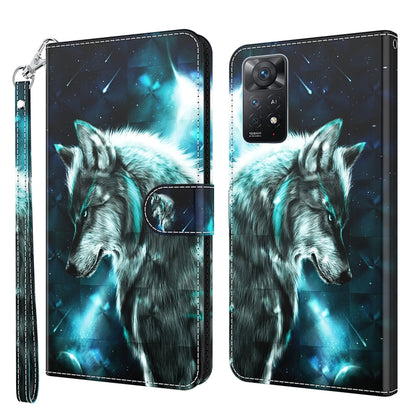 3D Painting Pattern TPU + PU Leather Phone Case, For Xiaomi Redmi Note 11 4G International, For Xiaomi Redmi Note 11 Pro 4G / 5G International Version