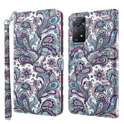 3D Painting Pattern TPU + PU Leather Phone Case, For Xiaomi Redmi Note 11 4G International, For Xiaomi Redmi Note 11 Pro 4G / 5G International Version